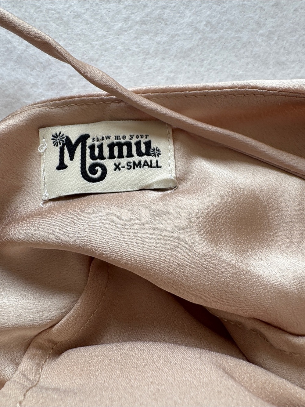 Show Me Your‎ MuMu Champagne Satin Bias Cut Midi Slip Dress XS Wedding Events - Picture 2 of 6